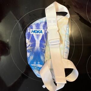 Hoka Blue and Pale Yellow Tie-Dye Crossbody Sling